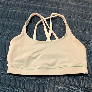 Lululemon Athletica Cream Crop Top with Criss-Cross Straps